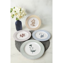 Keramika Floral Essence Assos Pasta Tabağı 22 Cm 4 Adet / 22890-93-94-22949 Çok Renkli