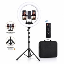 Döküm Ayaklı 22 Inç 600 Led Tripod Rıng Lıght Işık Influencer Youtuber Işığı Güzellik Makyaj Led Zb-f488