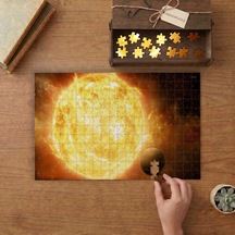 Güneş Patlaması - Gezegen - Evren Tasarımı 240 Parça Ahşap Puzzle Ahşap Kutuda Mpy60341