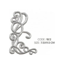 Ütü İle Yapışan Gümüş İşlemeli Motif Patch En :7.5 Cm Boy:11.5 Cm 1 Adet - 691780259