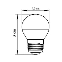 6w E27 Mini Top Ampul 3000k Sarı Işık 3 Adet
