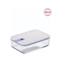 Neoflam Perfect Seal Dikdörtgen Cam Saklama Kabı Bej 1600 ML Bej