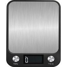 Dijital Akıllı Terazi - 15kg Tartım, Siyah Gıda Terazisi Siyah