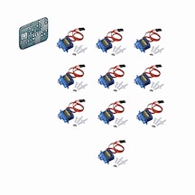 10 Adet- Sg90 Rc Mini Servo Motor 180 C