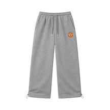 Zaee Manchester Nakışlı Ayarlanabilir Baggy Eşofman Altı gri