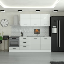 240 Cm Mutfak Dolabı Mdf Kapak Tezgah Dahil Yrkn240 100 Gümüş