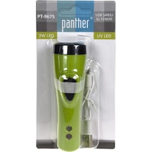 Panther Pt-9675 Usb Şarjlı El Feneri Yeşil