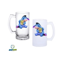 Eeyore Kulplu Bira Bardağı Buzlu Veya Şeffaf Seçenekli 0287