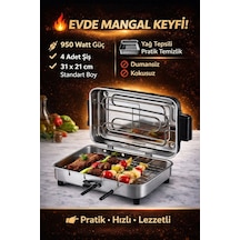 Taner Standart Boy Elektrikli Izgara Mangal Barbekü 31 x 21 CM - 950 W Tnrz1700
