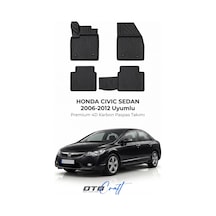 Otocraft Honda Civic Sedan 2006-2012 Araca Özel 4d Karbon Oto Paspas Havuzlu Tam Set