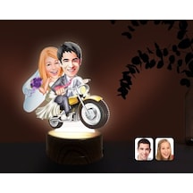 Kişiye Özel Evleniyoruz Karikatürlü Dekoratif 3D Biblo Led Işıklı (481495214)