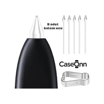 Caseonn, Plus Kalem Ucu 5 Adet Beyaz Beyaz Galaxy Tab S10 Fe İle Uyumlu