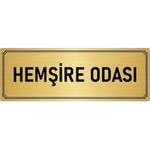 Özarslan Dizayn Metal Yönlendirme Levhası Departman Kapı İsimliği Hemşire Odası 7x20 Cm Altın Renk
