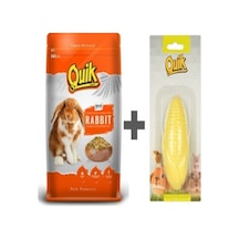 Quik Tavşan Yemi 750 Gr + Kalsiyum Mısır Kemirme Seti