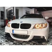 Bmw E90 3 Serisi Ön Tampon Flap Seti M Techinc P Black 2008 - 2011 Abs Plastik
