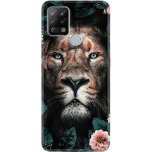 Tecno Pova Kılıf Resimli Silikon Leon Flowers 1307
