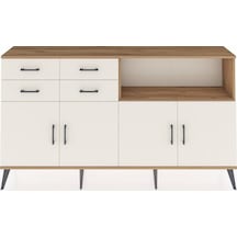 Arges Konsol 4 Raflı 4 Çekmeceli 4 Kapaklı 176x30x99 Çam-aytaşı Aytası - Atlas Çam
