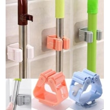 Çok Amaçlı Yapışkanlı Askı Mutfak Mop Banyo Askısı Fırça Süpürge Papas Düzenleyici Organizer Beyaz Diğer