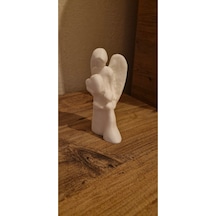 Beyaz Melek Kanatlı Anne Ve Çocuk Biblo, Şık Dekoratif Süsleme Seçeneği
