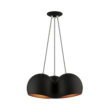 Mylights  Retro  Sarkıt Avize Siyah Rustik Metal Üçlü Küre  Sarkı