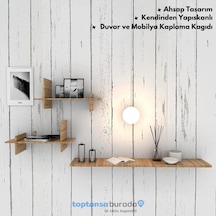Technosmart 45cm 300cm Kendinden Yapışkanlı Ahşap Görünümlü Kaplama Kağıdı Mutfak Dolap Masa Duvar