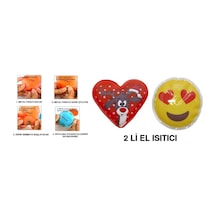 Emoji Kırmızı Geyik Cep Sobası,el Isıtıcı,2 Adet Sıcak Su Torbası