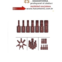 Ht- Rico 10 Adet T55 Torx Bits Uç Kısa