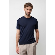 Antioch Comfort Slim Triko T-shirt Lacivert