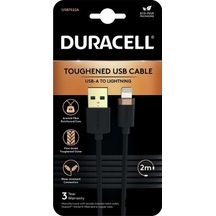 Duracell Apple Uyumlu iOS MFI Sertifikalı 2M USB-A to Lightning Şarj Kablosu