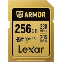 Lexar Sdxc Pro Gold Serisi Zırh Uhs-ıi Kart 256 Gb Ip68 R280/w205