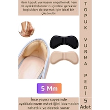 Gündelik Konforlu İnce Yumuşak Ayak Topuk Vurma Önleyici Boşluk Doldurma Daraltma Pedi 5 Mm 5 Adet