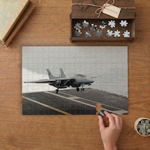 Pistten Havalanan Savaş Uçağı Tasarımı 240 Parça Ahşap Puzzle Ahşap Kutuda Mpy20282