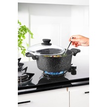 22 Cm Derin Tencere - Siyah