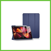 Bezos Apple iPad Uyumlu Pro 11 2024 Kılıf Tablet Smart Kılıf - Lacivert Dmc
