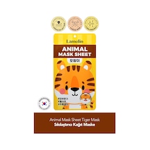 Lamelin Kaplan Desenli Eğlenceli, Sıkılaştırıcı Kağıt Maske Lamelin Animal Tiger Mask