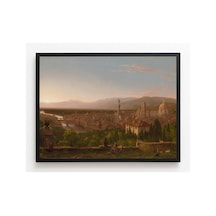 Klasik Sanat Cole Floransa Manzarası Çerçevesiz Poster 21x30 Cm A4 Tablo Yağlı Boya Sanat Baskı