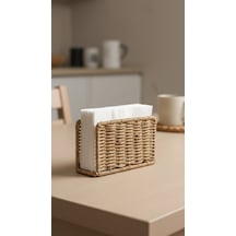 Kare Rattan Peçetelik Mien Doğal, Dekoratif & Sunumluk Açık Kahverengi