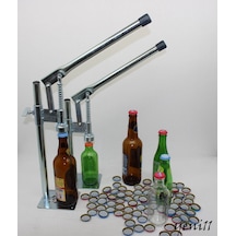 Büyük Boy Gazoz Soda Kapağı Kapatma Makinesi 100 Kapak Gümüş