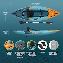 Hydro-force 65180 Surge Elite X1 Tek Kişilik Kano Seti 3.12m X 94cm X 30cm