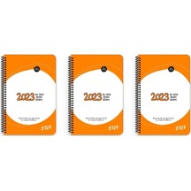 2023 - Bu Sene Benim Senem 13x19.5 Haftalık Ajanda 3 Adet Turuncu