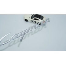 Dk Tuning Porsche Cayman Bagaj 3m 3d Gri Abs Yazı Logo Amblem