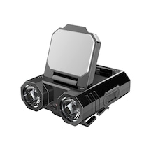 Taşınabilir Pil Ekran Far Açık Kamp Balıkçılık Led Far Su Siyah