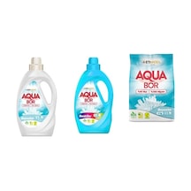 Aquabor Doğal Mineralli Sıvı Beyaz + Sıvı Renkliler + 4 Kg Beyaz 3 Lü Set 0.75 LT - 2.5 LT - 12 KG