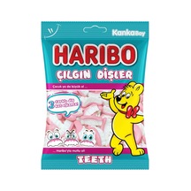 Haribo Yumuşak Şeker 80g Teeth - Diş Şeklinde Meyveli Şekerleme 8'li Avantaj Paketi - 8 Adet Tarı