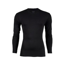 Erkek Beyaz Uzun Kol Sıfır Yaka Body T-shirt Atlet 3'lü Paket - 385-386 001