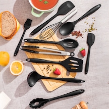 Perotti 15678 Kitchenmate Lucy Black 10 Parça Silikon Spatula Set