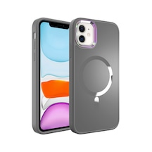 Zore İphone 11 Uyumlu Magsafe Wireless Şarj Özellikli Ogaa Stil Kılıf-siyah