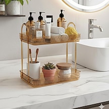 Banyo Düzenleyici Organizer Banyo Rafı Amber Sarı Çok Renkli