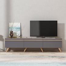 Inarchdizayn Amsterdam Style Alt Modül Tv Ünitesi Antrasit Renk Ücretsiz Kargo