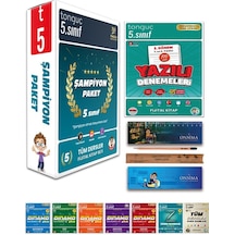 Tonguç Akademi 5. Sınıf Şampiyon Paketi Tüm Dersler - 2. Dönem Yazılı Denemeleri Set 8 Kitap